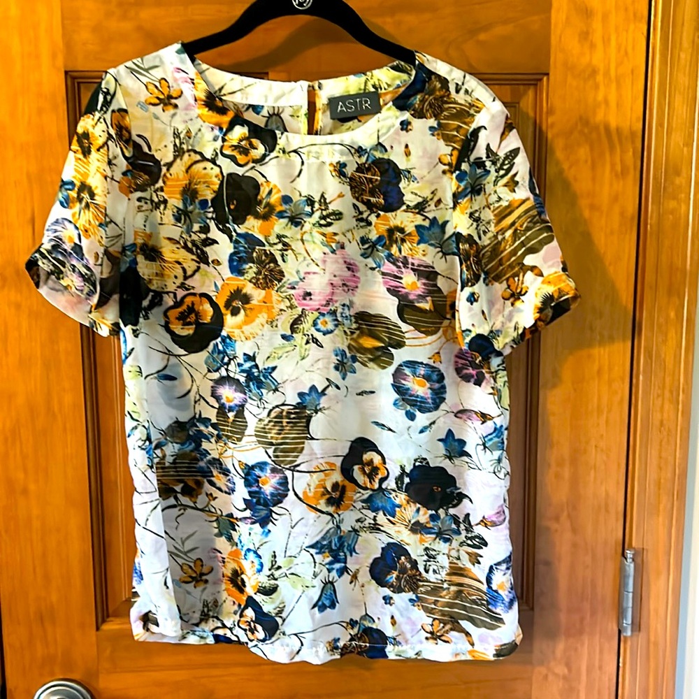 ASTR Sheer Floral Blouse